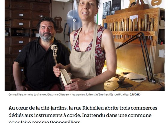 Le parisien - Articolo Aout 2017